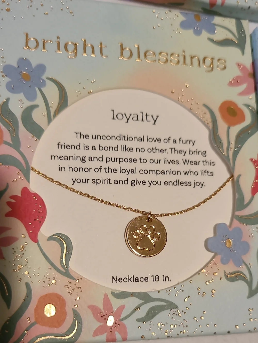 Bright Blessings Dog Paw Pendant Necklaces Bundle Of 3, Loyalty, 18 Inch Lover